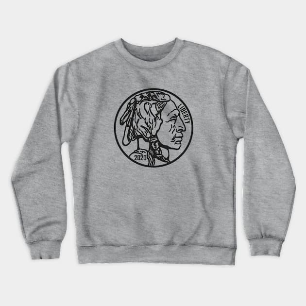 Buffalo Nickel Crewneck Sweatshirt by Etopix